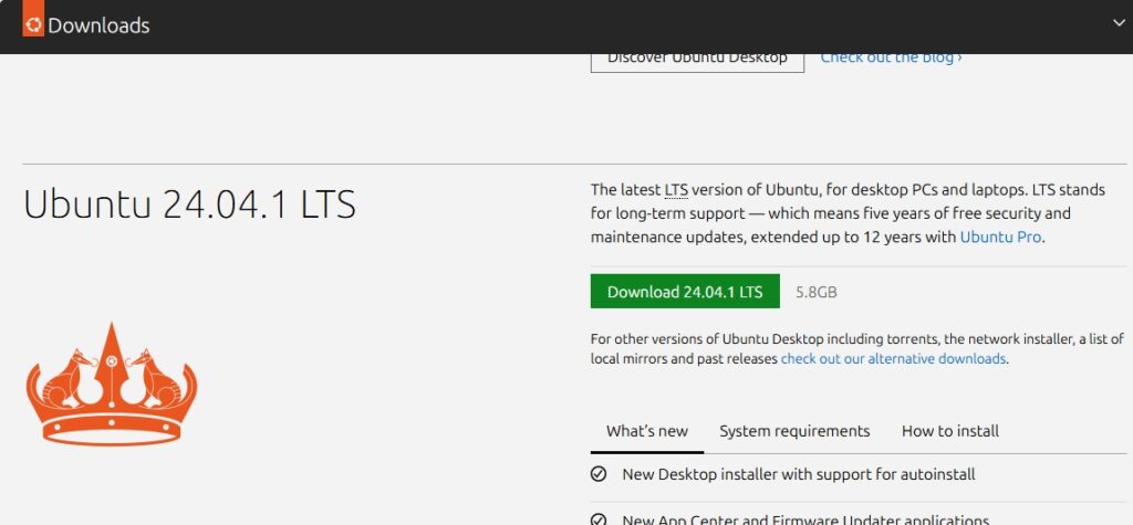 Download Ubuntu LTS